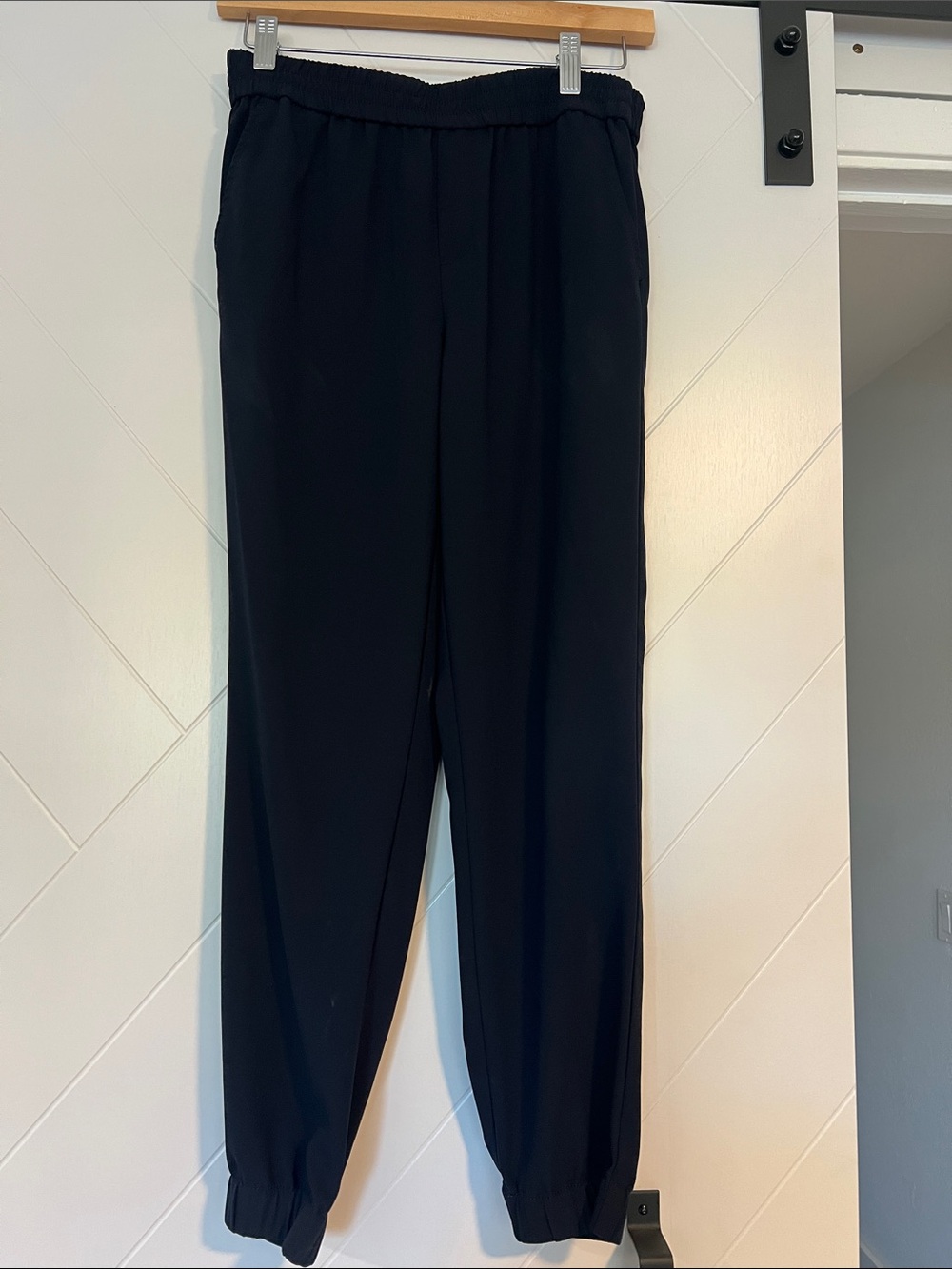 Banana Republic Black Elastic Waist Jogger Trousers